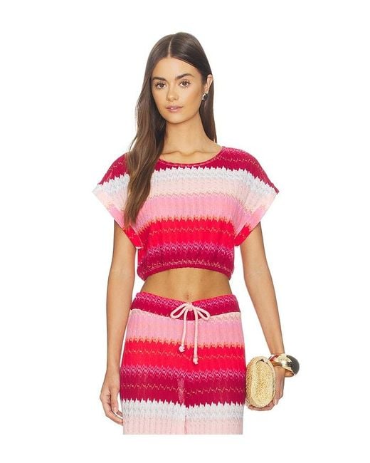 PQ Swim Red Renee Crop Top