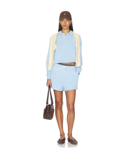 Polo Ralph Lauren Blue Island Fleece Polo Sweatshirt