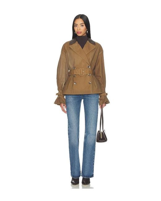 LPA Brown Cara Trench Jacket