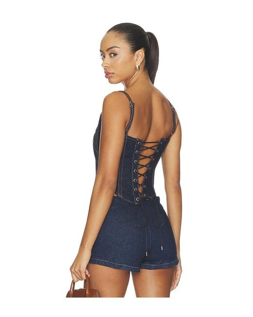 retroféte Blue Marishka Top