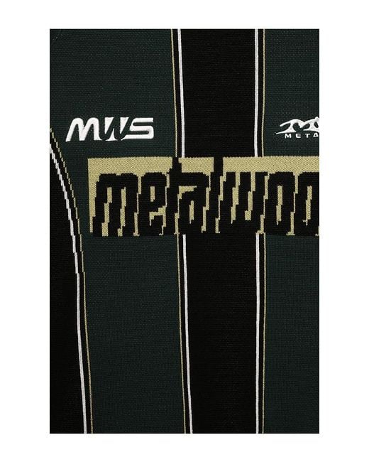 METALWOOD STUDIO Green Knit Football Top for men