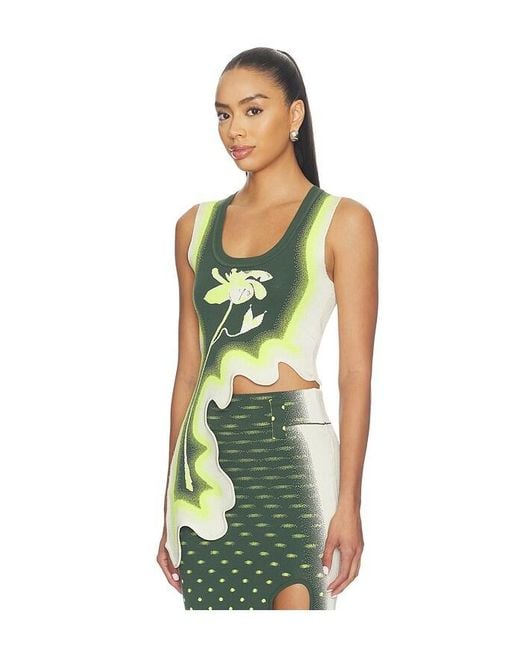 Ph5 Green Kerry Wavy Tank Top
