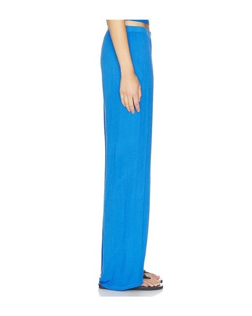 Michael Lauren Blue Laguna Wide Leg Pant With Snaps