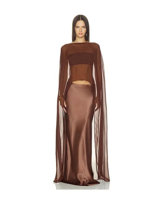 SRG Brown Quinn Maxi Skirt