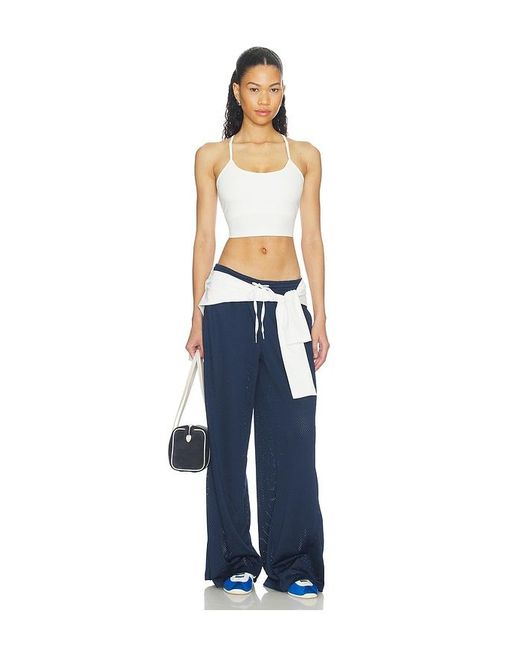 Splits59 Blue Airweight Crop Tank Top