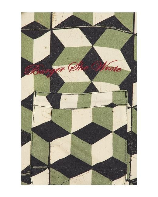 Brixton Black X Burger She Wrote Short Sleeve Shirt for men