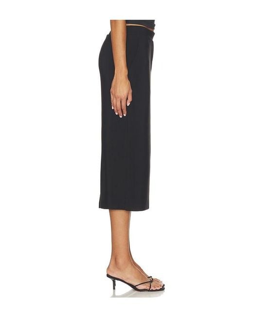 Norma Kamali Black Flat Front Straight Skirt