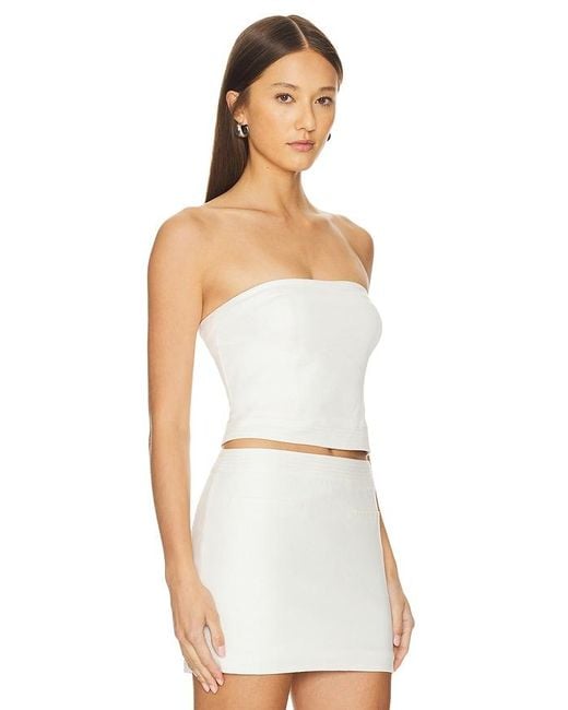 MAJORELLE White Ilena Bustier Top