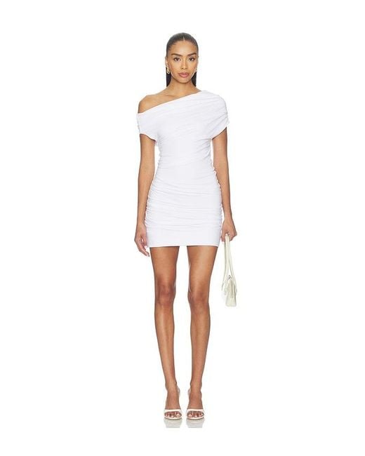 Jonathan Simkhai White Lysa Draped Mini Dress
