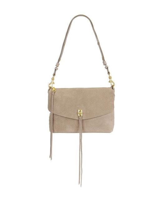 Rebecca Minkoff White Darren Top Zip Shoulder Bag