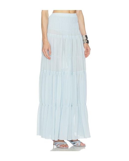 Camila Coelho Blue Yara Maxi Skirt