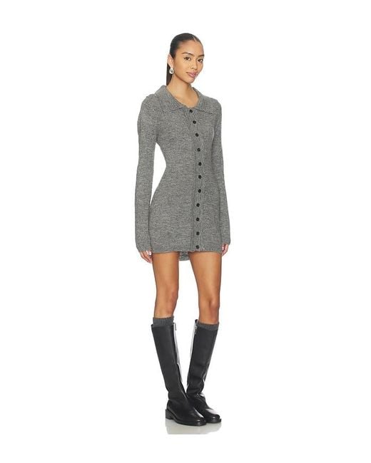 Amelie Teje Gray Norah Knit Mini Dress