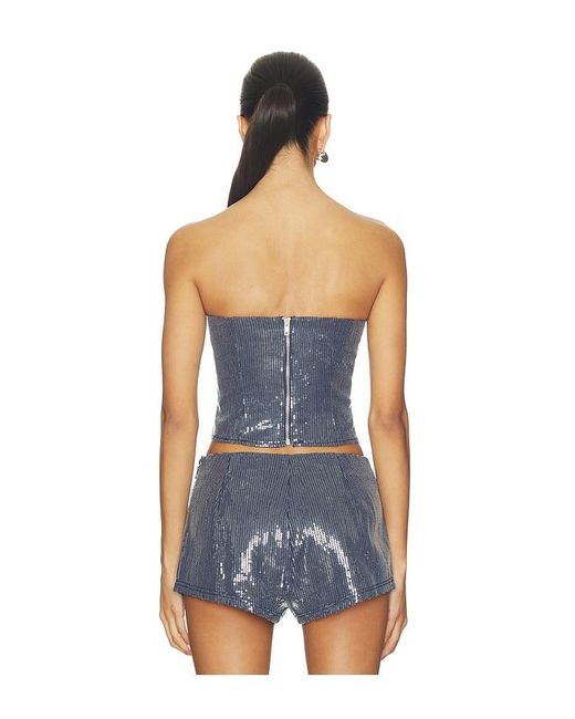 BY.DYLN Blue Messa Bodice Top