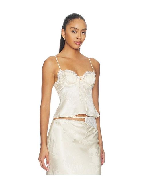 For Love & Lemons White Babette Camisole Top
