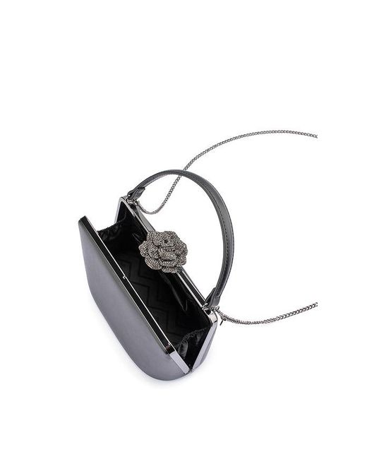 Olga Berg Black Grace Embellished Frame Bag
