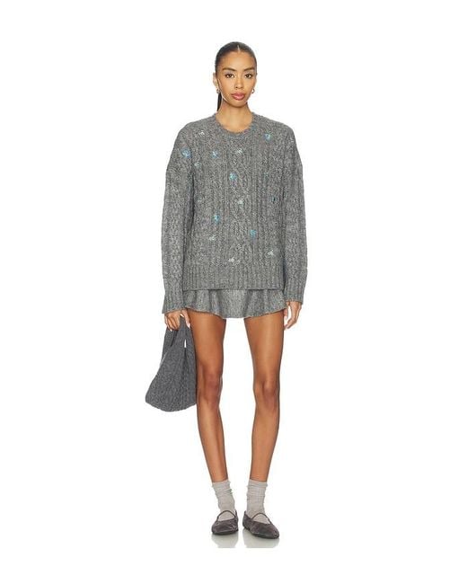 GUIZIO Gray Viv Skirt