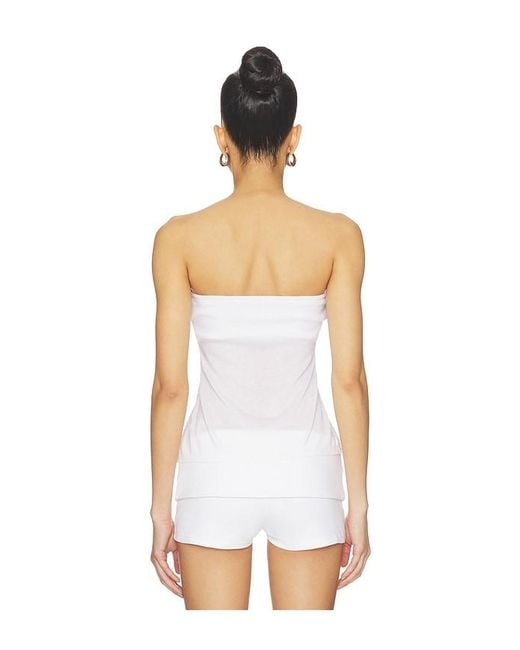 Frankie's Bikinis White X Jennie Margot Knit Tube Top