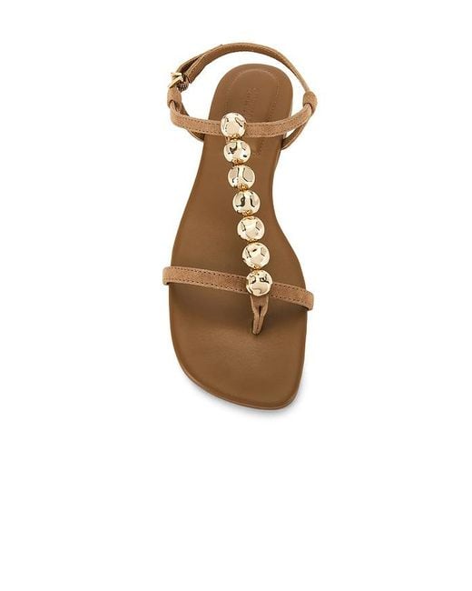 Jonathan Simkhai Natural Amaya Suede Thong Flat Sandal