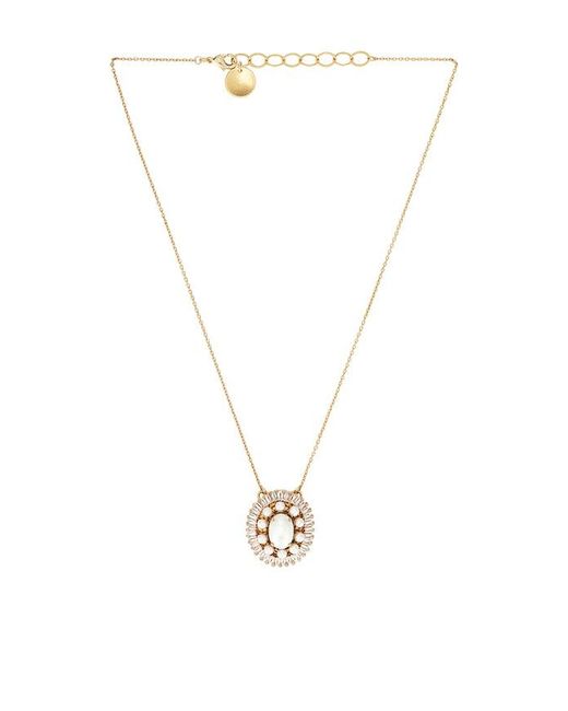 Anton Heunis White Oval Pendant Necklace