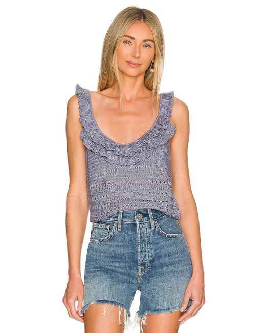 Camiseta tirantes crochet 7 For All Mankind | Lyst