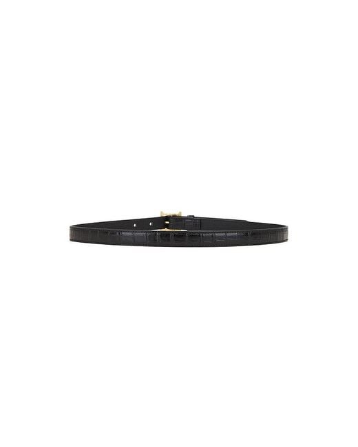 Helsa Black Logo Mini Waist Belt