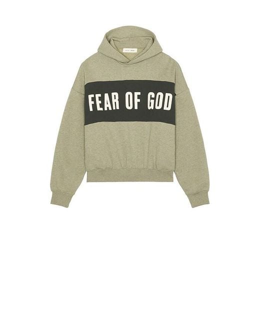 Fear Of God Multicolor Cropped Relaxed Panelled Hoodie for men