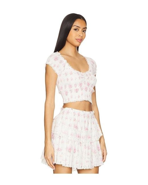 LoveShackFancy White Cambron Top