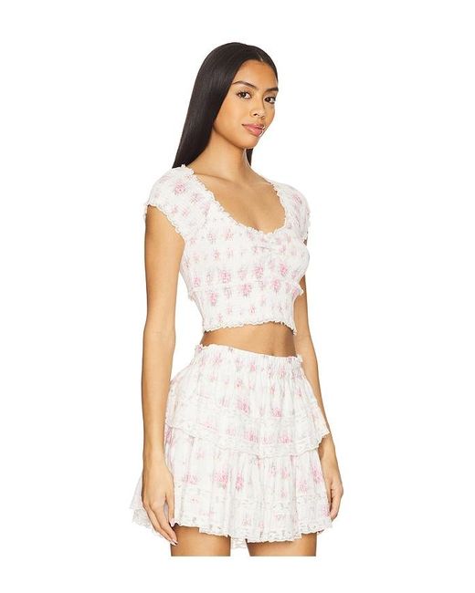 Cambron Top En Color Blanco Talla (También En S, Xl, Xs, Xxs) LoveShackFancy de color White