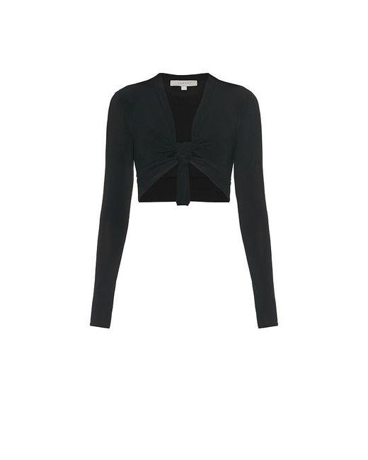 Halo Black Knotted Ls Top