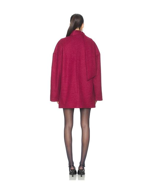 ALL THE WAYS Red Stevie Scarf Coat