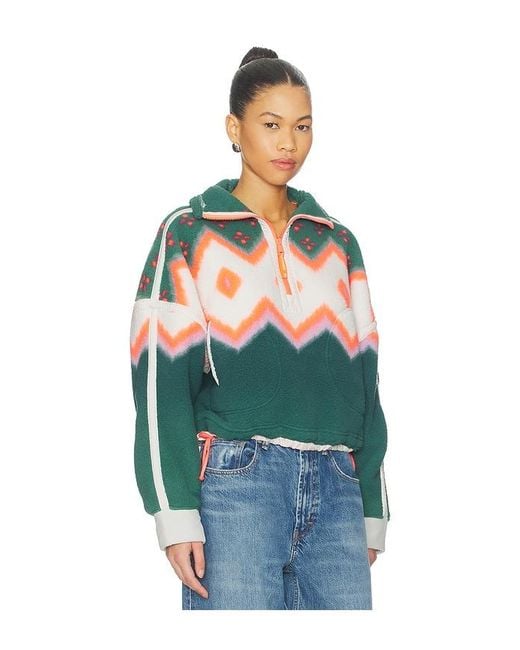 Free People Blue X Fp Movement Printed Mountain High Sweater