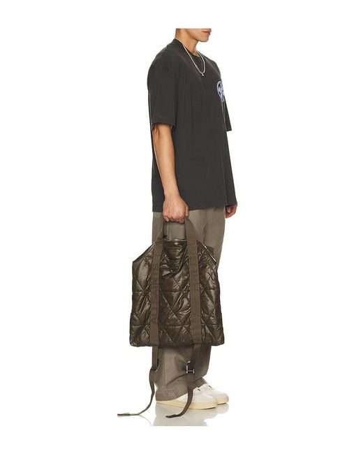 AllSaints Brown Kei Quilt Backpack for men