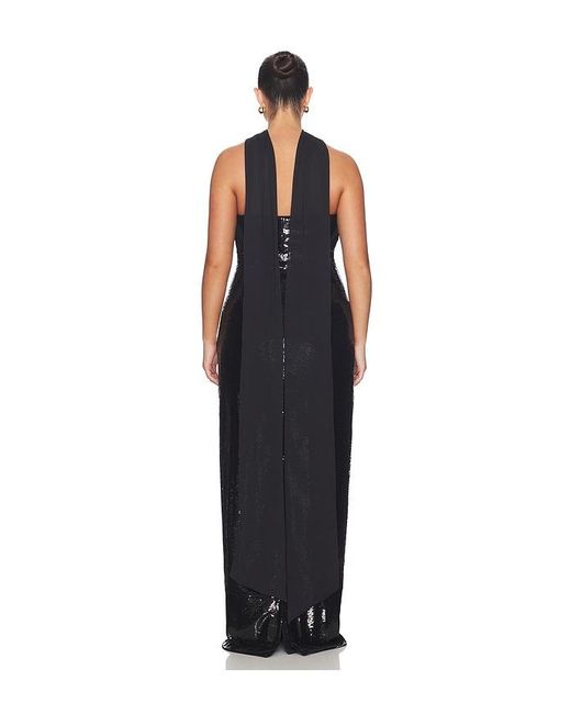 L'academie Black Veleda Sequin Gown