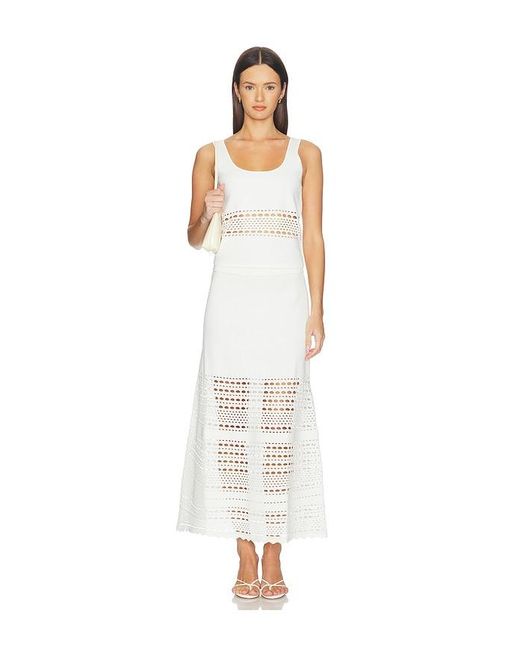 Jonathan Simkhai White Fitzgerald Open Stitch Knit Tank