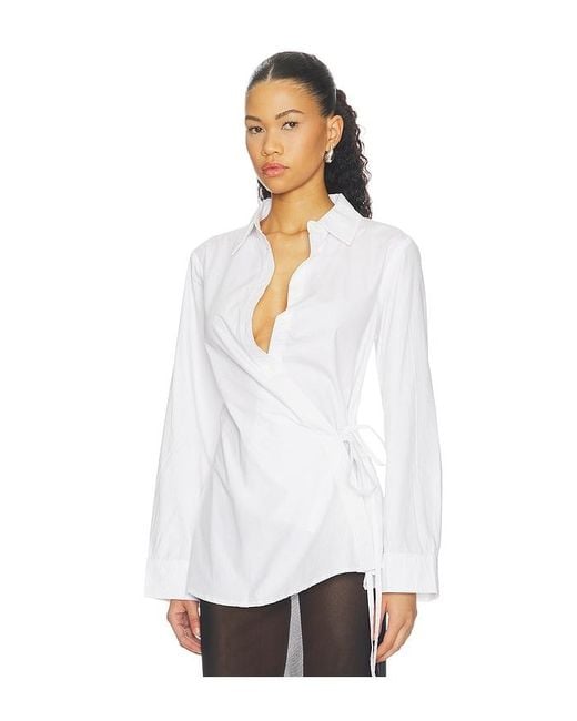DL1961 White Agnes Wrap Top