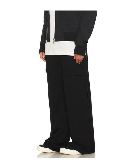 Rick Owens Black Creatch Cargo Drawstring Pants for men