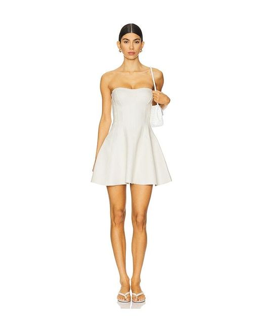 Norma Kamali Women's White Strapless Grace Mini Dress
