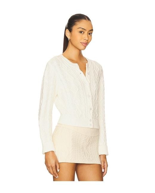 Frankie's Bikinis Natural Marley Cable Knit Cardigan