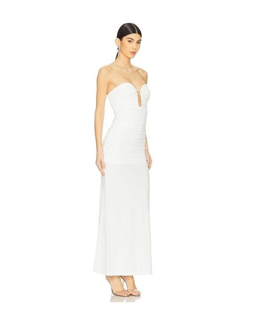 Maxivestido Elvira En Color Blanco Talla En Bardot de color White