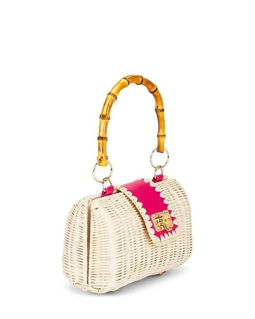 BTB Los Angeles Pink Mason Bamboo Clutch Bag