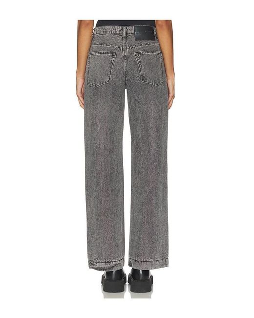 One Teaspoon Gray Jackson Mid Waist Wide Leg Jeans