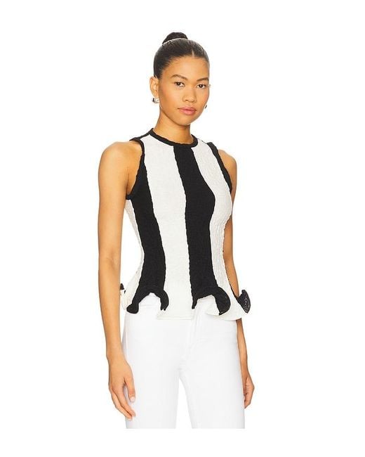 MSGM White Sleeveless Top