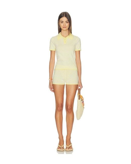 ALL THE WAYS Natural Rachel Knit Short Set