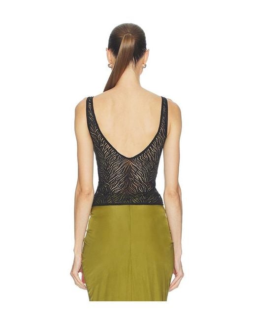 Atlein Black Lingerie Strap Top