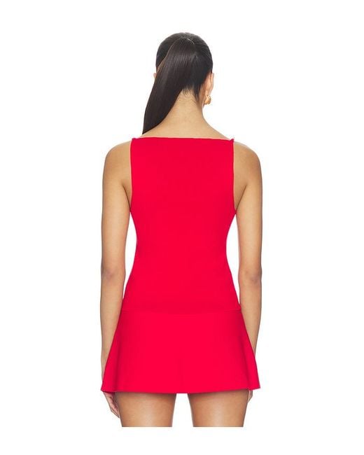 Cult Gaia Red Georgette Top