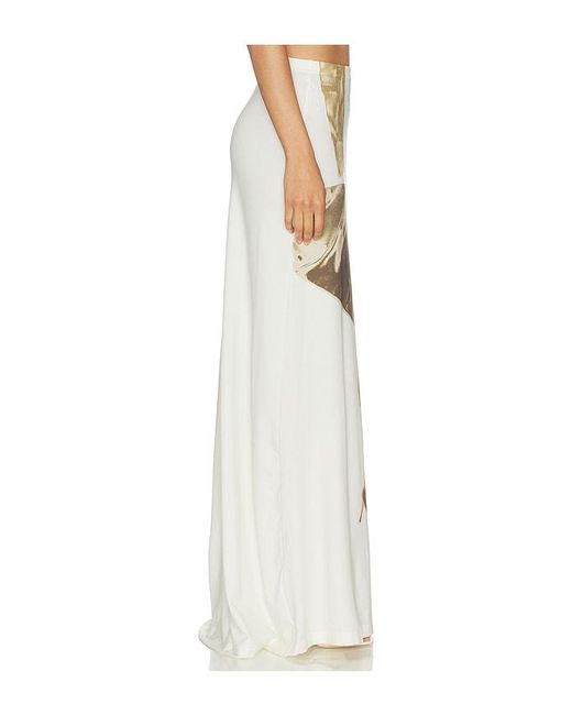 MARRKNULL White Printed Skirt