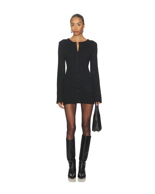 SNDY'S Black August Fluffy Mini Dress