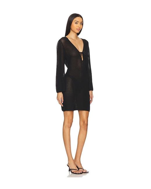 Seafolly Black Mesh Knit Cover Up