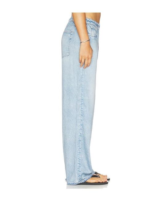 Rag & Bone Blue Rb Miramar Slink Wide Leg Pull On Jeans