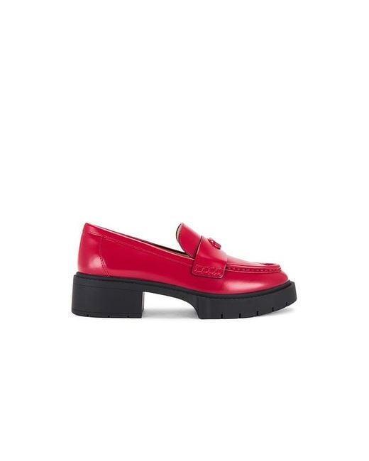 COACH Red Leah Loafer
